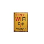 Placa Mdf Wi-Fi Free 30x40cm 4861 Mart