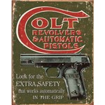Placa Metálica Decorativa Colt Pistols Rossi