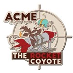 Placa Parede Recortada Looney Acme The Rocket Coyote