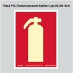 Placa PVC Fotoluminescente Extintor E5 20x15 Cm