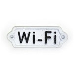 Placa Rústica de Ferro Wi-Fi