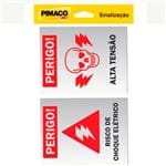 Placa Sinalização Alta Tensão/risco de Choque Elétrico Pimaco Mix Seguranca - 5000608 1016243