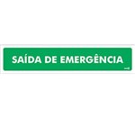 Placa SINALIZAÇÃO Saida Emergencia (65X30X0,80MM)