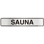 Placa Sinalizadora Auto-Adesiva "Sauna" 5x25cm Sinalize 100ao