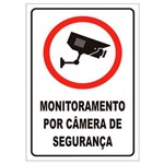 Placa Sinalizadora em Poliestireno Câmera de Segurança - Sinalize