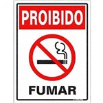 Placa Sinalizadora em Poliestireno "Proibido Fumar" - Sinalize