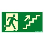 Placa Sinalizadora em Pvc "Sobe Escada Direita" - Sinalize