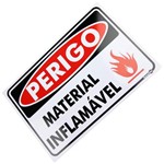 Placa Sinalizadora Perigo Material Inflamável Encartale-Ps-156