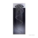 Plafon Cristal Spiral Redondo 50cm para 9 Lâmpadas com Cristais K9 Cromado Bronzearte