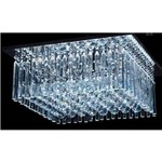 Plafon Sobrepor Quadrado Cristal Lapidado Transparente 40x40 Dna Halopin Qutb-40x40 Salas e Escritórios
