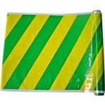 Plastico para Encapar 25m 38cm Listras Verde e Amarelo Plasvipel Rolo