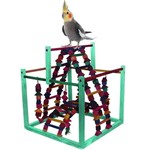 Playground de Madeira para Pássaros - Rosa