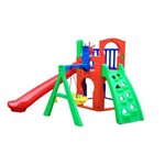 Playground Infantil Plástico com Balanço e Escorregador Royal Play Fly Freso Colorido