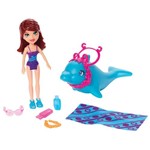 Playset e Mini Boneca Polly Pocket - Dia na Praia - Lila e Golfinho - Mattel