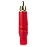 Plug RCA Macho ACPR-RED, Vermelho - Amphenol