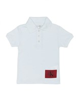 Polo Infantil Calvin Klein Jeans Etiqueta Logo Branco - 10