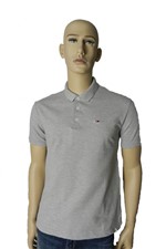 Polo Tommy Hilfiger Classics Solid Cinza Tam. GG