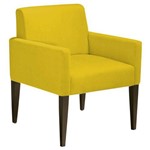 Poltrona Cadeira Decorativa Lais Sala Escritório Suede Amarelo