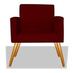 Poltrona Cadeira Decorativa Nina Recepção Sala Escritório Suede Bordô – BC DECOR