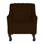 Poltrona Cadeira Decorativa para Sala e Recepção Heloisa Suede Marrom - Dl Decor