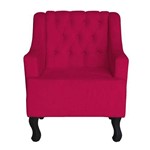 Poltrona Cadeira Decorativa para Sala e Recepção Heloisa Suede Rosa Pink - Dl Decor