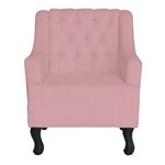 Poltrona Cadeira Decorativa para Sala e Recepção Heloisa Suede Rosê - Dl Decor