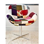 Poltrona Cadeira Decorativa Patchwork CompreAlegre