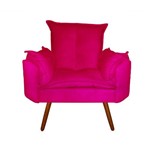 Poltrona Cadeira Gran Opala Sala Escritório e Recepção Quarto Suede Pink - DS DECOR