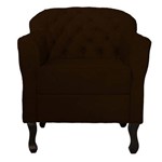 Poltrona Cadeira Julia Decorativa Recepção e Escritório Sala Suede Marrom - DS DECOR