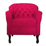Poltrona Cadeira Julia Decorativa Recepção e Escritório Sala Suede Rosa Pink - DS DECOR