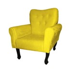Poltrona Cadeira Nanda para Escritório e Sala Recepção Suede Amarelo