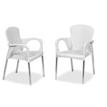 Poltrona / Cadeira Varanda Churrasco Decorativa Branca