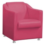 Poltrona Decorativa Tilla para Sala e Recepção Corino Pink - D'Rossi