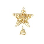 Ponteira Estrela P/árvore de Natal 20x15cm Dourado