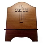 Porta Bíblia de Madeira Escrito Jesus - 30 Cm | SJO Artigos Religiosos