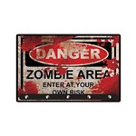 Porta Chaves - Placa Decorativa Zombie Zone