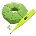 Porta Comprimido Básico Verde Limão + Termômetro Digital Incoterm