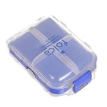 Porta Comprimido de Plástico Azul 9,5 X 6 X 3 Cm - 1809