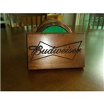 Porta Copos Luxo em Madeira Corta Gostas Budweiser