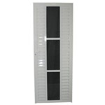 Porta Elegance Branca 210x80 Direita, Vidro Mini Boreal