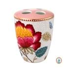 Porta Escova de Dentes Rosa em Porcelana Floral Fantasy 9cm - Pip Studio