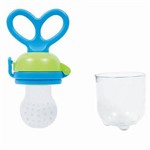 Porta Frutinha Alimentador de Silicone para o Bebê Buba Azul e Verde