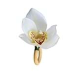 Porta Guardanapo Orquídea Branca 5cm - Lola Home