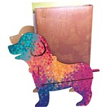 Porta Livros Dog 10x30x23cm Polígonos - At.home
