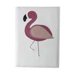 Porta Passaporte Flamingo Branco Liso
