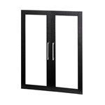 Porta Prima Vidro 2 Portas Inc/preto Textura