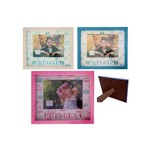 Porta Retrato 15x20 com Moldura de Plastico Azul Rosa Principe Princesa Ho