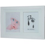 Porta Retrato Baby 2 Branco Vertical Horizontal (21x04x27cm) Branco para 2 Fotos 10x15cm - Design Loral