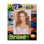 Porta Retrato de Vidro Brasil 13x18 Cm