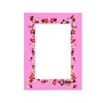 Porta Retrato Floral Rosa Kokeshi Club Trevisan Concept